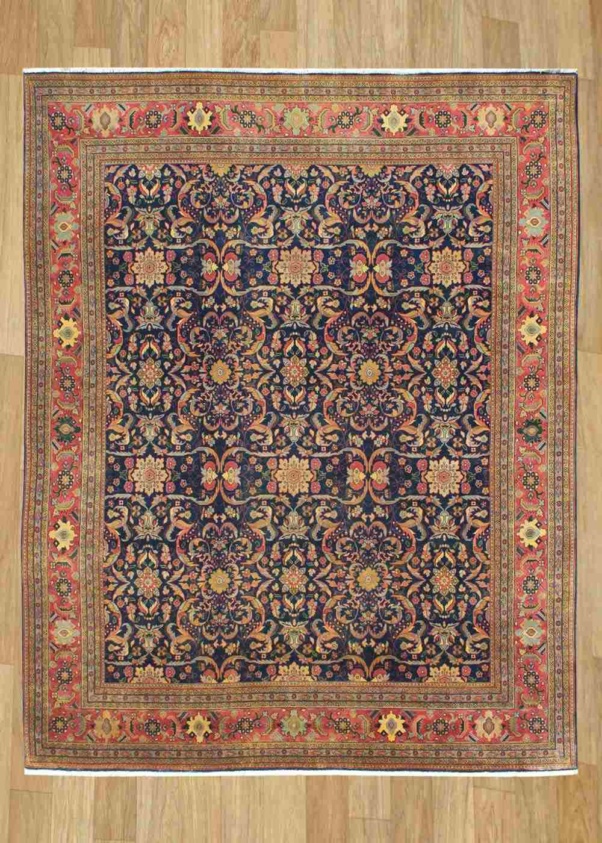 Hand-Knotted Pure Wool Antiqued Oriental Rug 5