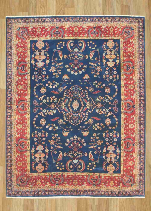 Hand-Knotted Pure Wool Antiqued Oriental Rug 6