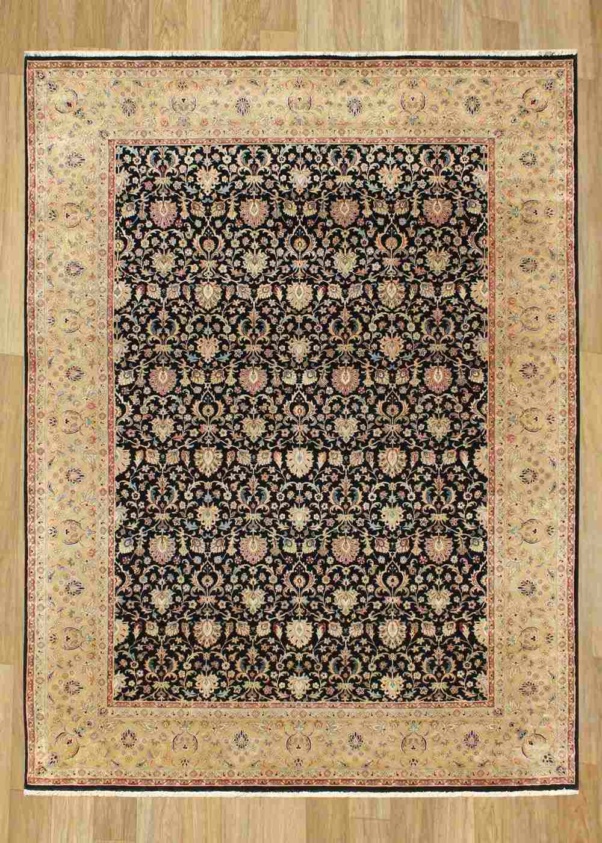 Hand-Knotted Pure Wool Antiqued Oriental Rug 1